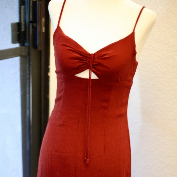Cotton Candy Red Spaghetti Strap Mini Dress - Picture 3 of 7